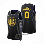 Camiseta Golden State Warriors Gary Payton II #0 Ciudad 2021-22 Negro